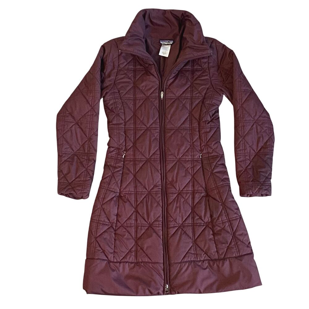 Patagonia Puffer Coat Women Sz XS Purple 2-way Full Zip